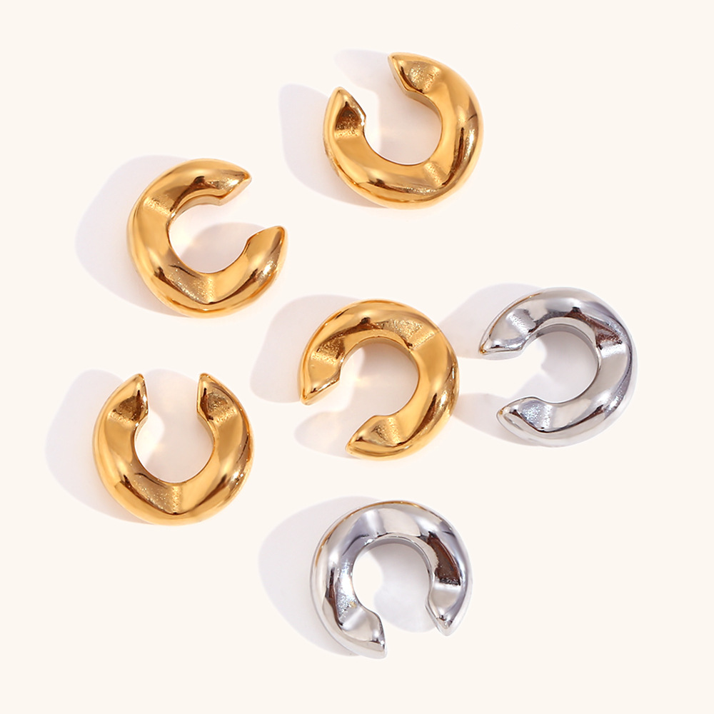 1 Pair Basic Classic Style Geometric Plating Stainless Steel Ear Cuffs - 1