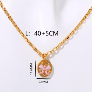 201 Stainless Steel 304 Stainless Steel Titanium Steel Gold Plated IG Style Plating Butterfly Pendant Necklace