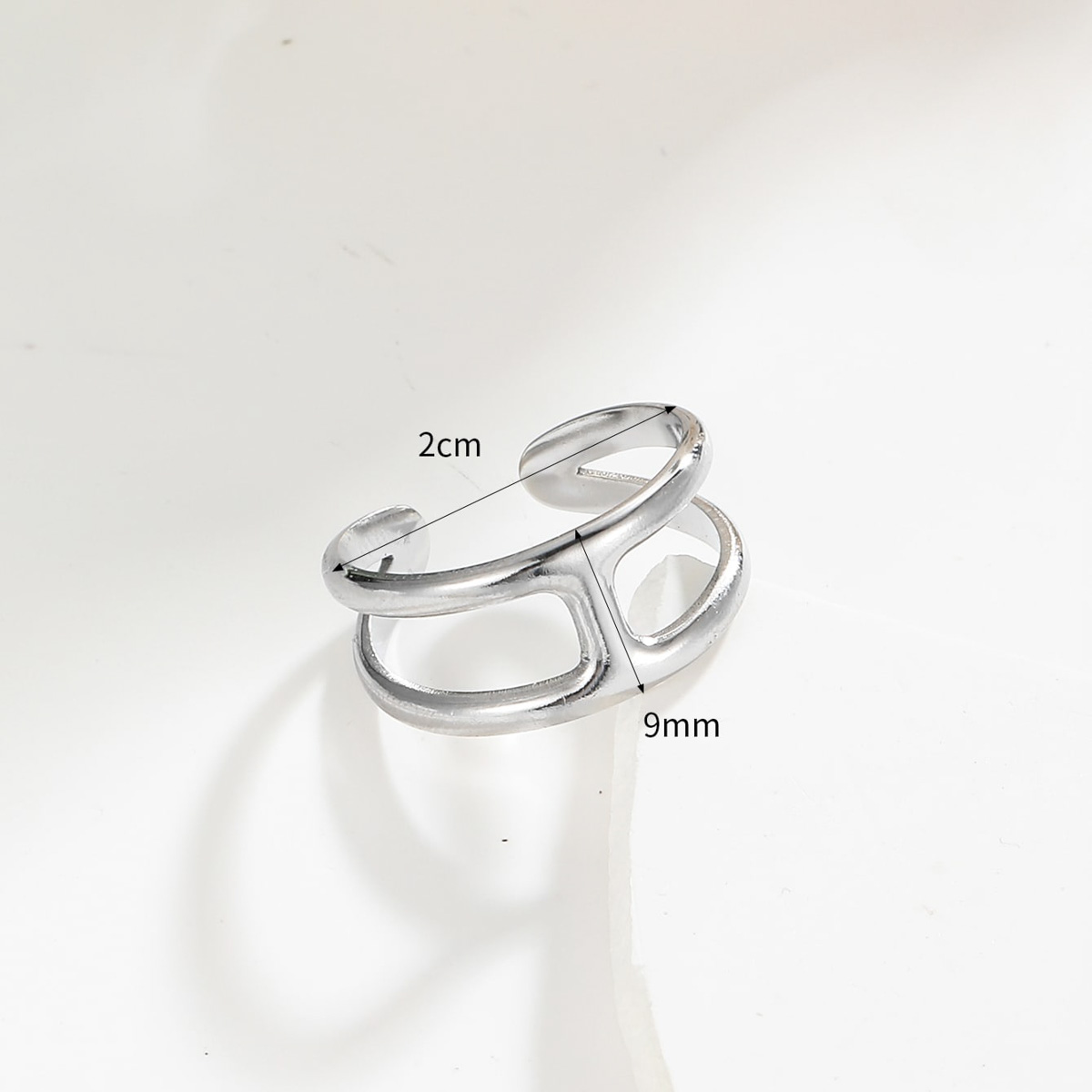 Stainless Steel Simple Style Geometric Open Rings