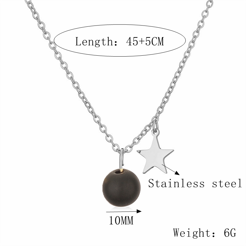 304 Stainless Steel Casual Simple Style Plating Star Pendant Necklace