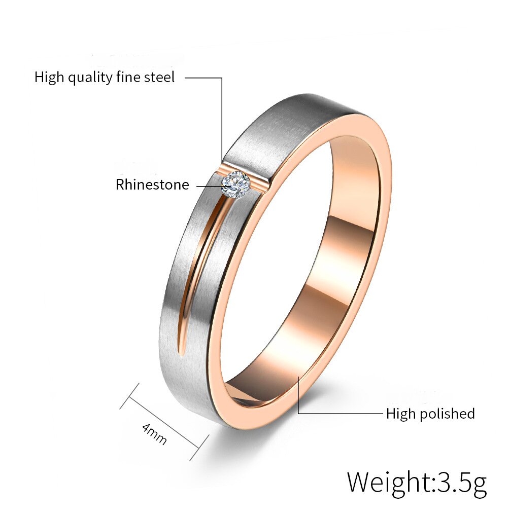 304 Stainless Steel Simple Style Classic Style Color Block Rings