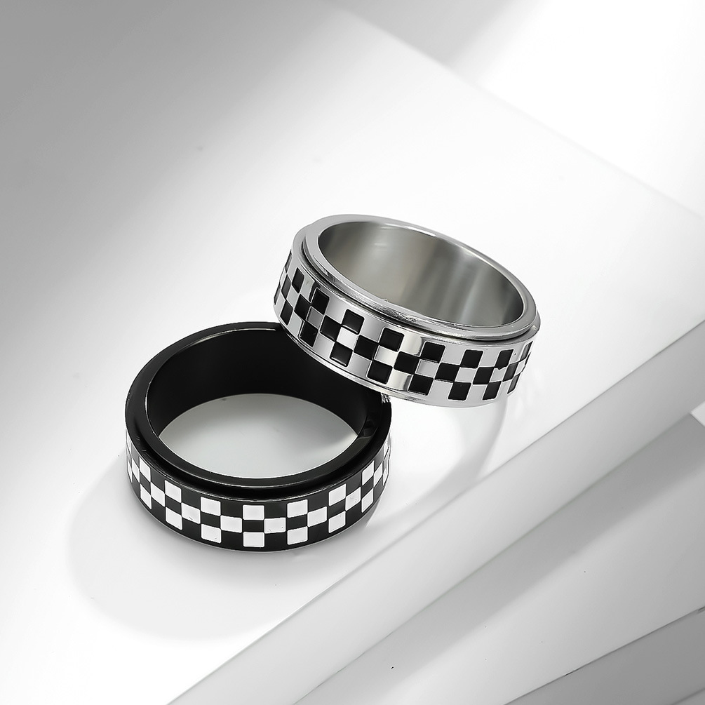 304 Stainless Steel Simple Style Classic Style Graffiti Rings