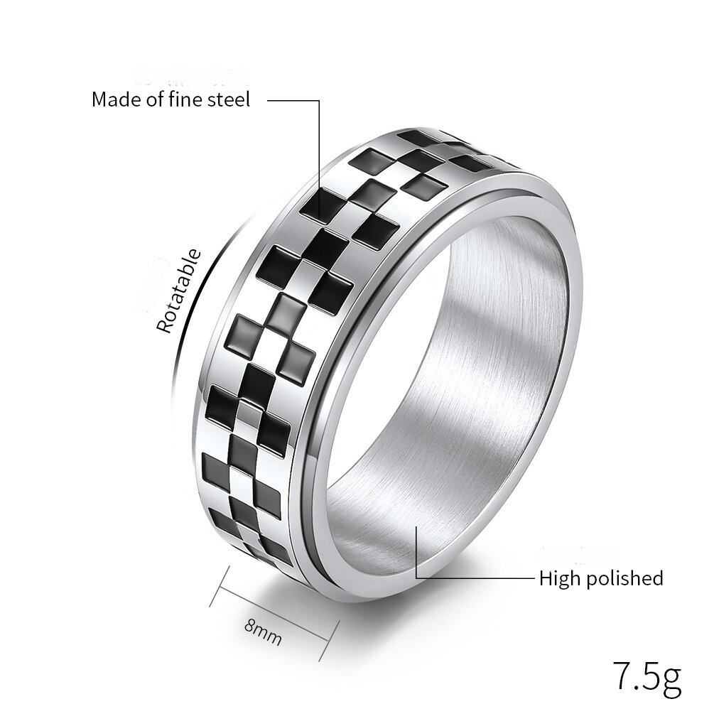 304 Stainless Steel Simple Style Classic Style Graffiti Rings