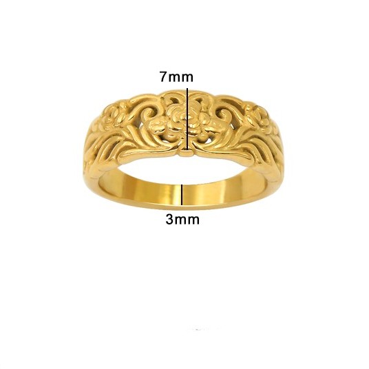 304 Stainless Steel 18K Gold Plated Simple Style Classic Style Geometric Rings