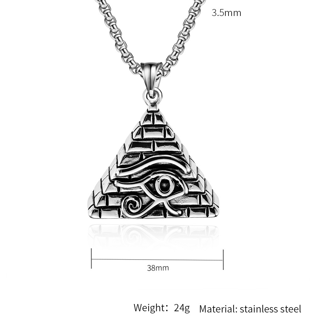 304 Stainless Steel 18K Gold Plated Simple Style Commute Eye Of Horus Pendant Necklace