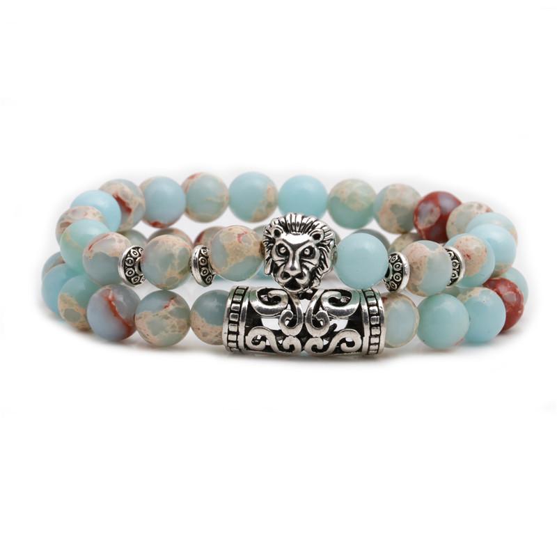 Fashion Owl Buddha Head Elbow Set Bracelet Lion Head Ghost Beaded Bracelet