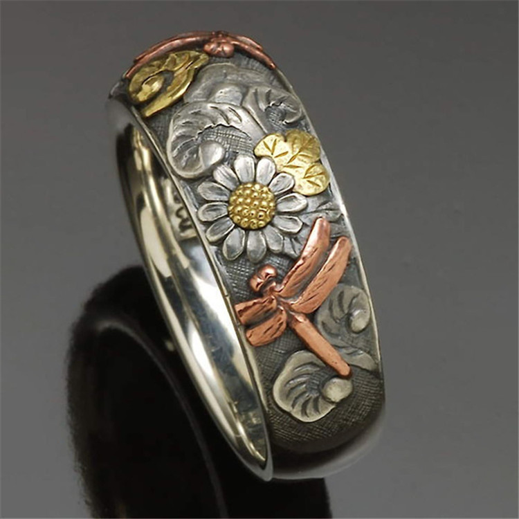 1 Piece Retro Flower Alloy Women's Rings