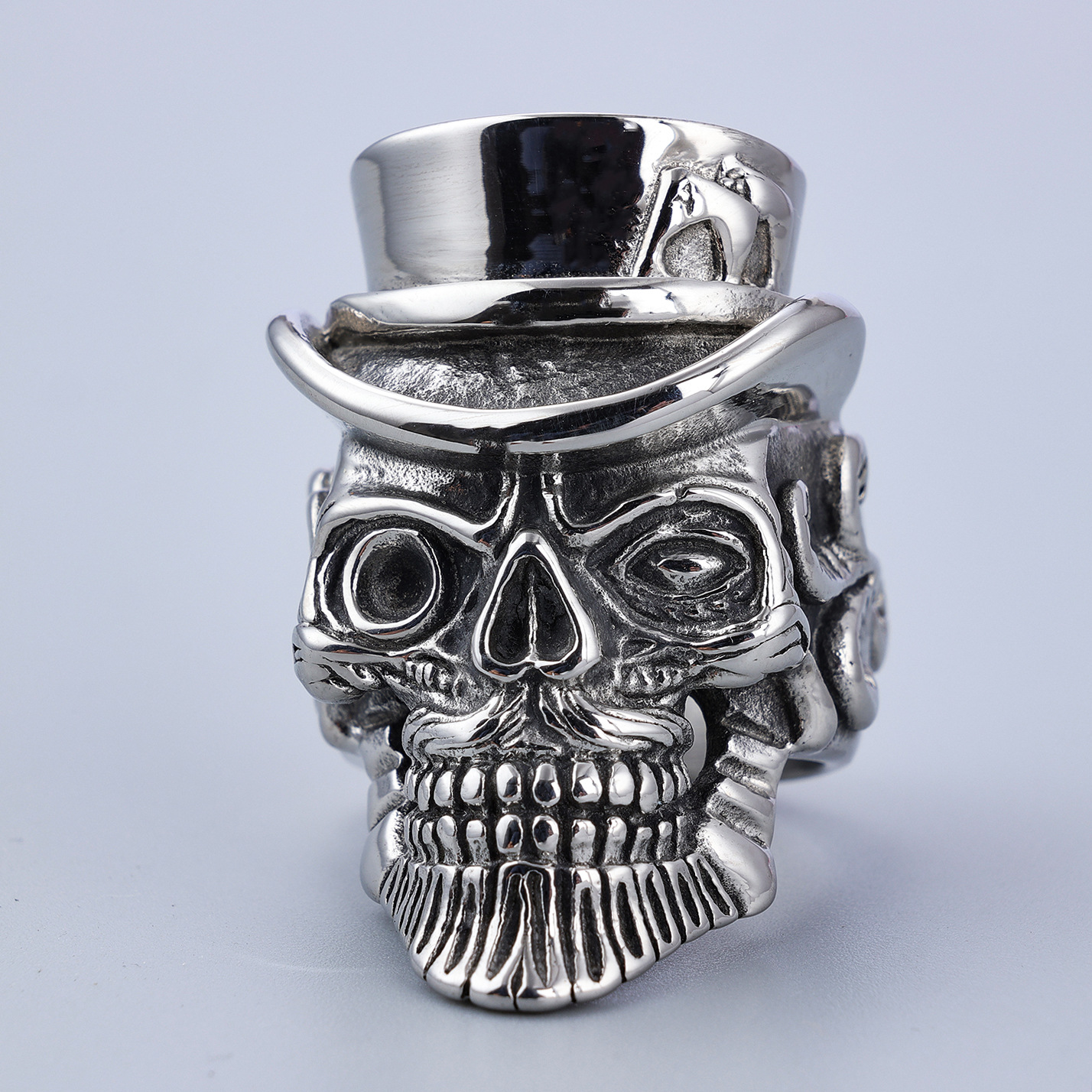 1 Piece Casual Skull Stainless Steel Plating Men's Rings