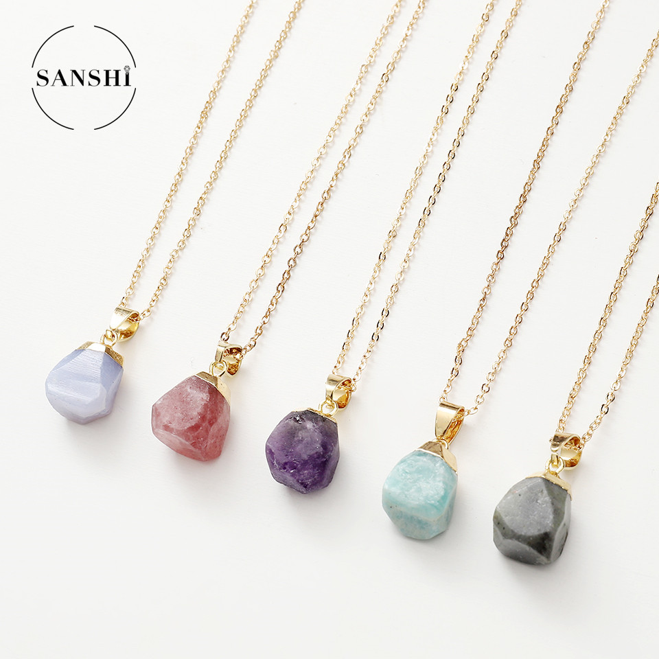 Elegant Ethnic Style Geometric Natural Stone Pendants