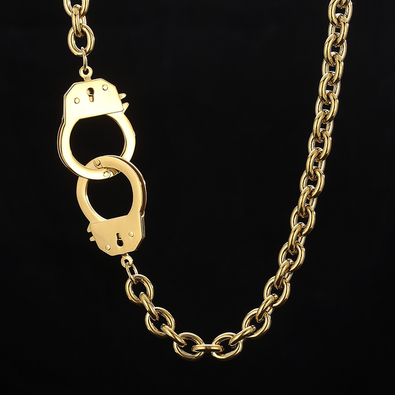 Retro Solid Color Stainless Steel Chain 18k Gold Plated Bracelets Necklace