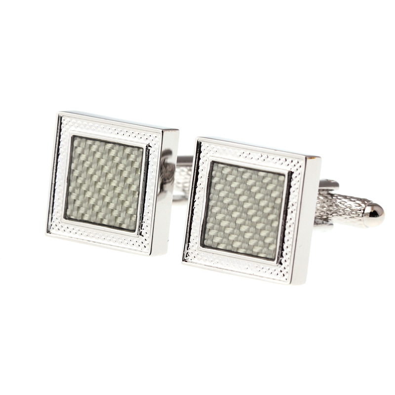 Simple Style Square Copper Epoxy Men's Cufflinks