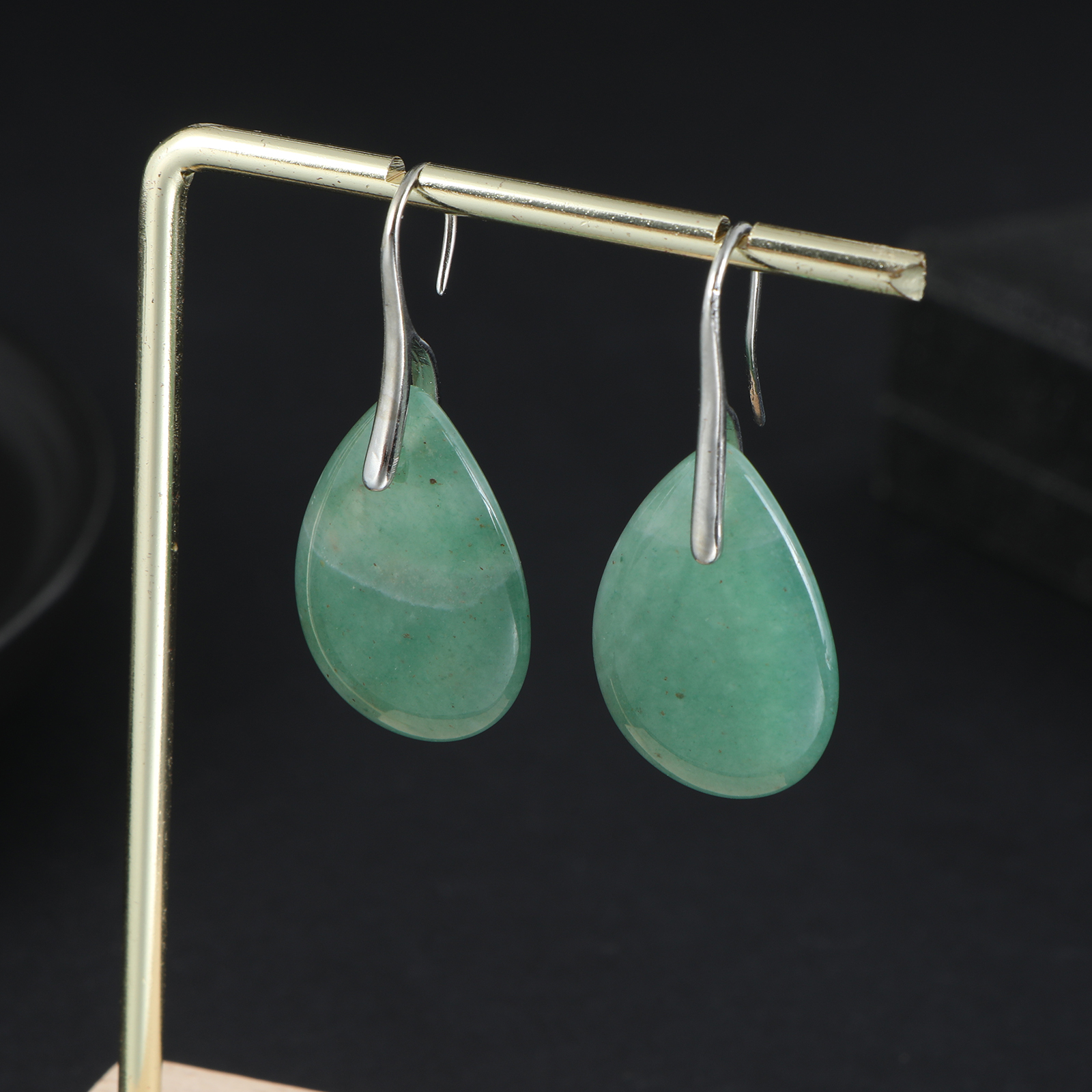 1 Piece Retro Lady Geometric Natural Stone Drop Earrings