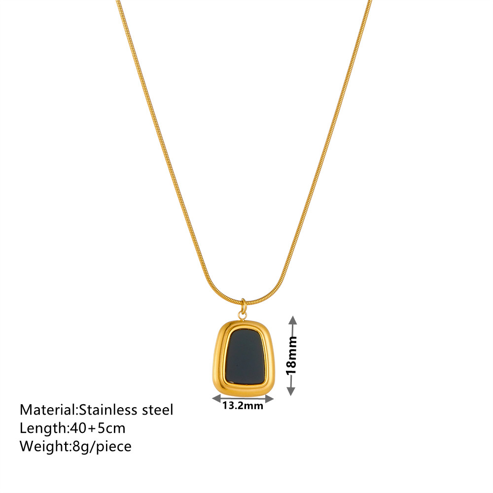 Simple Style Classic Style Square Titanium Steel Plating 18k Gold Plated Jewelry Set