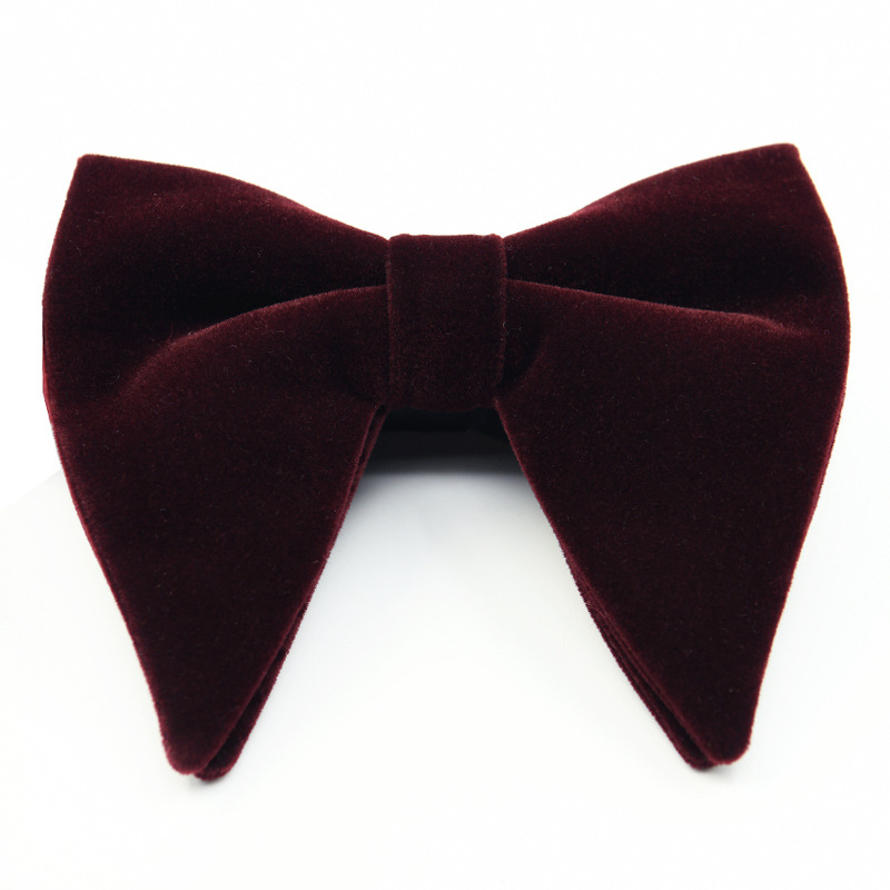 Elegant Solid Color Bow Knot Velvet Men's Tie