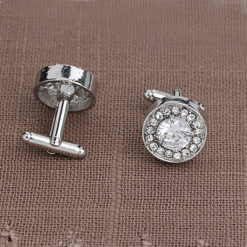 Ethnic Style Geometric Alloy Diamond Unisex Cufflinks