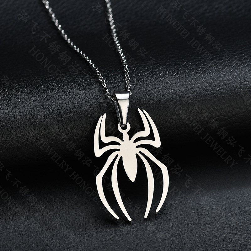 Casual Classic Style Spider Stainless Steel Plating Unisex Pendant Necklace